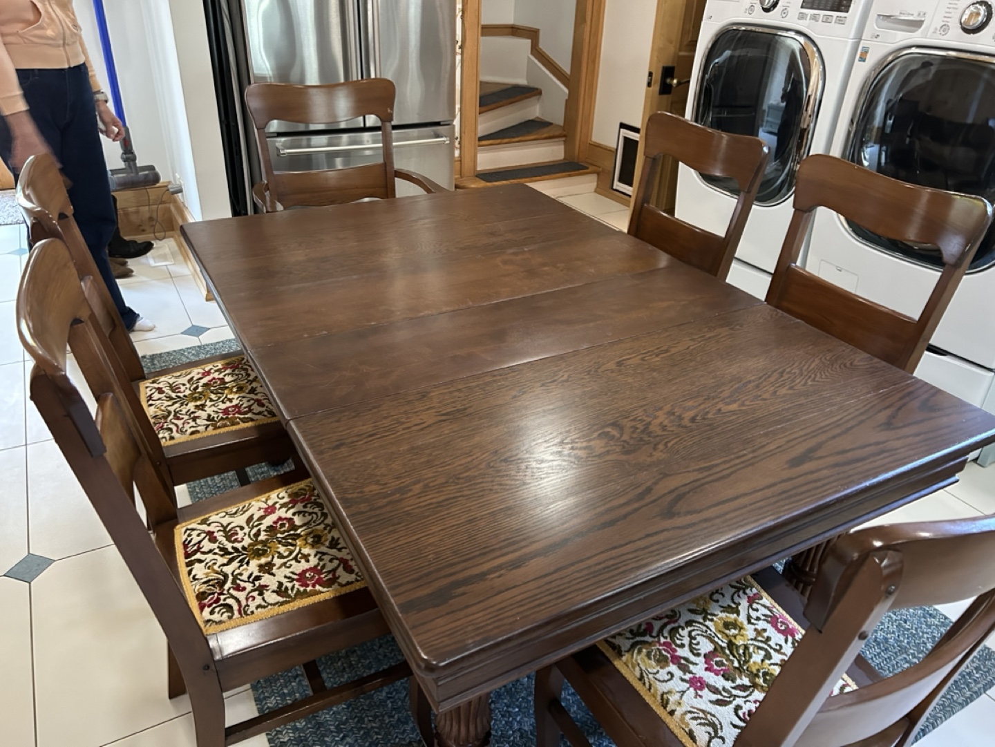 Antique oak dining table - photo 3