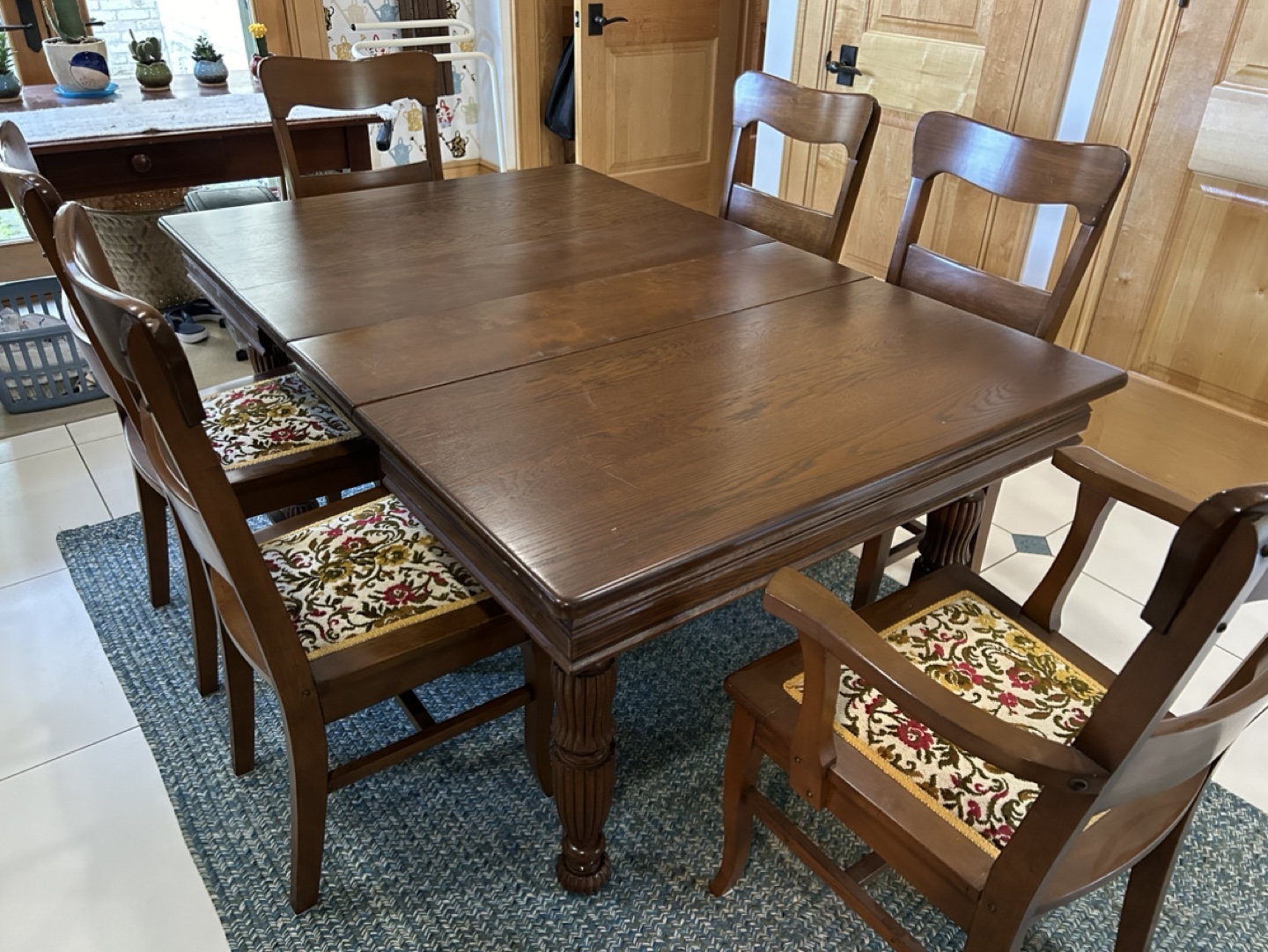 Antique oak dining table - photo 2