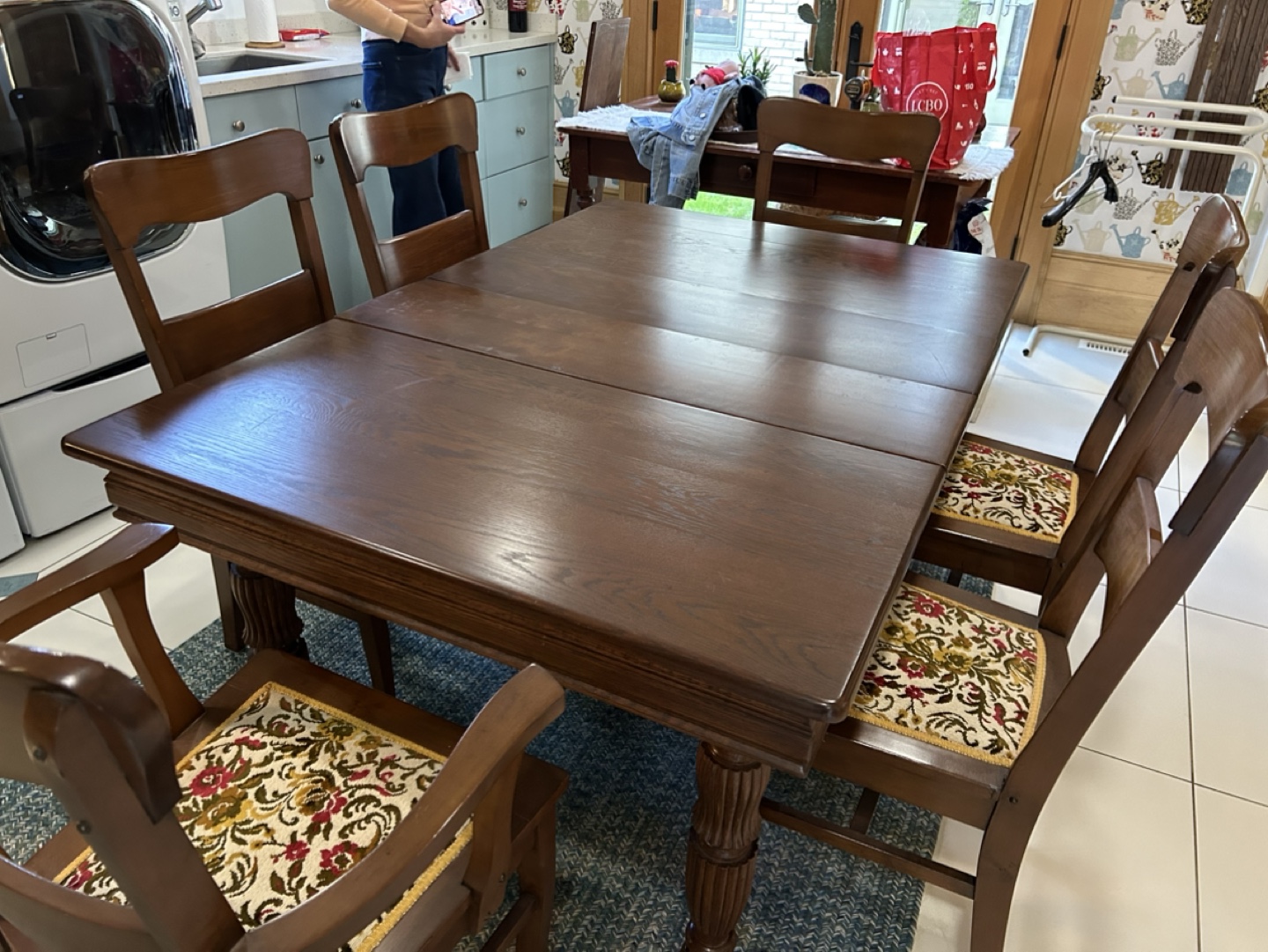 Antique oak dining table