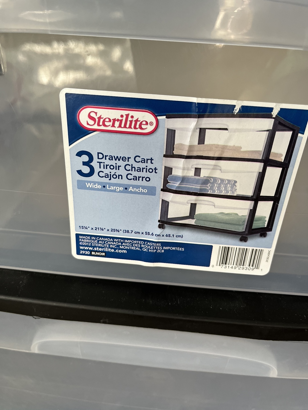 Sterilite 3-Drawer Cart - photo 2