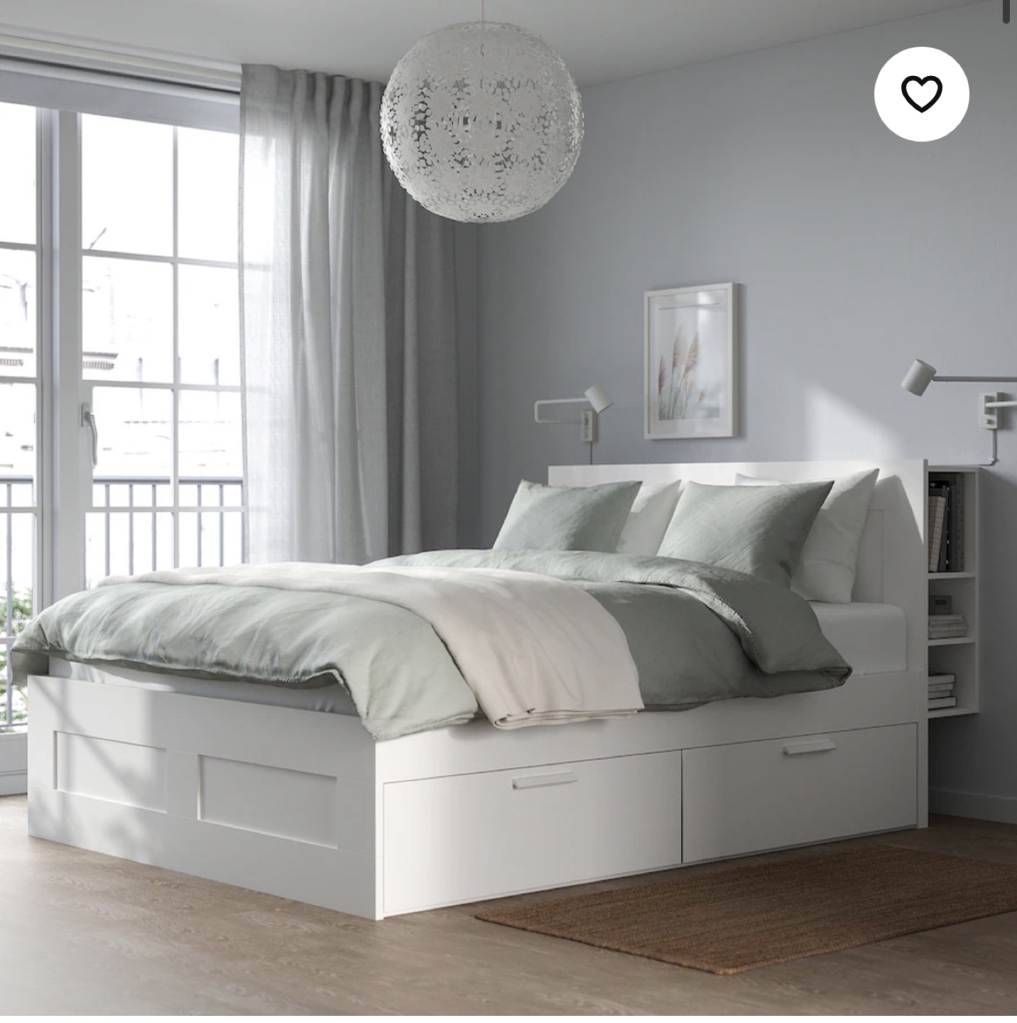IKEA Bed Frame with Storage - photo 2