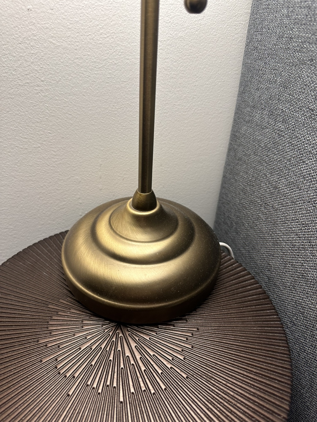 Gold Table Lamp with White Shade - photo 2