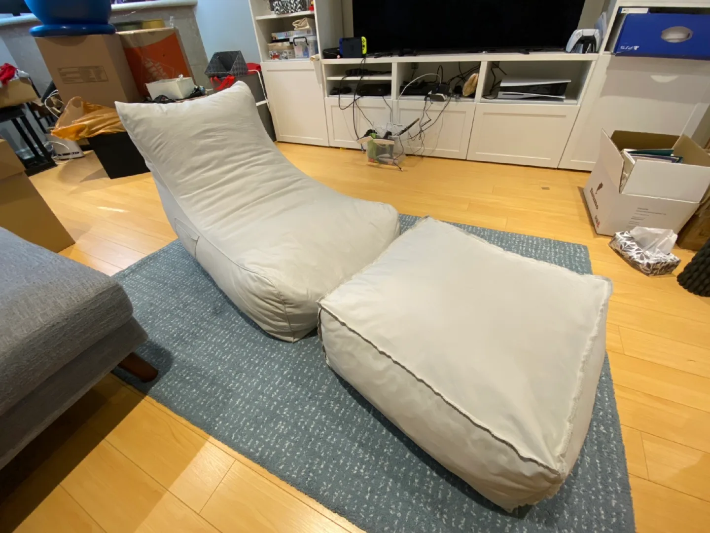 Structube Lari Bean Bag Lounger and Ottoman thumbnail