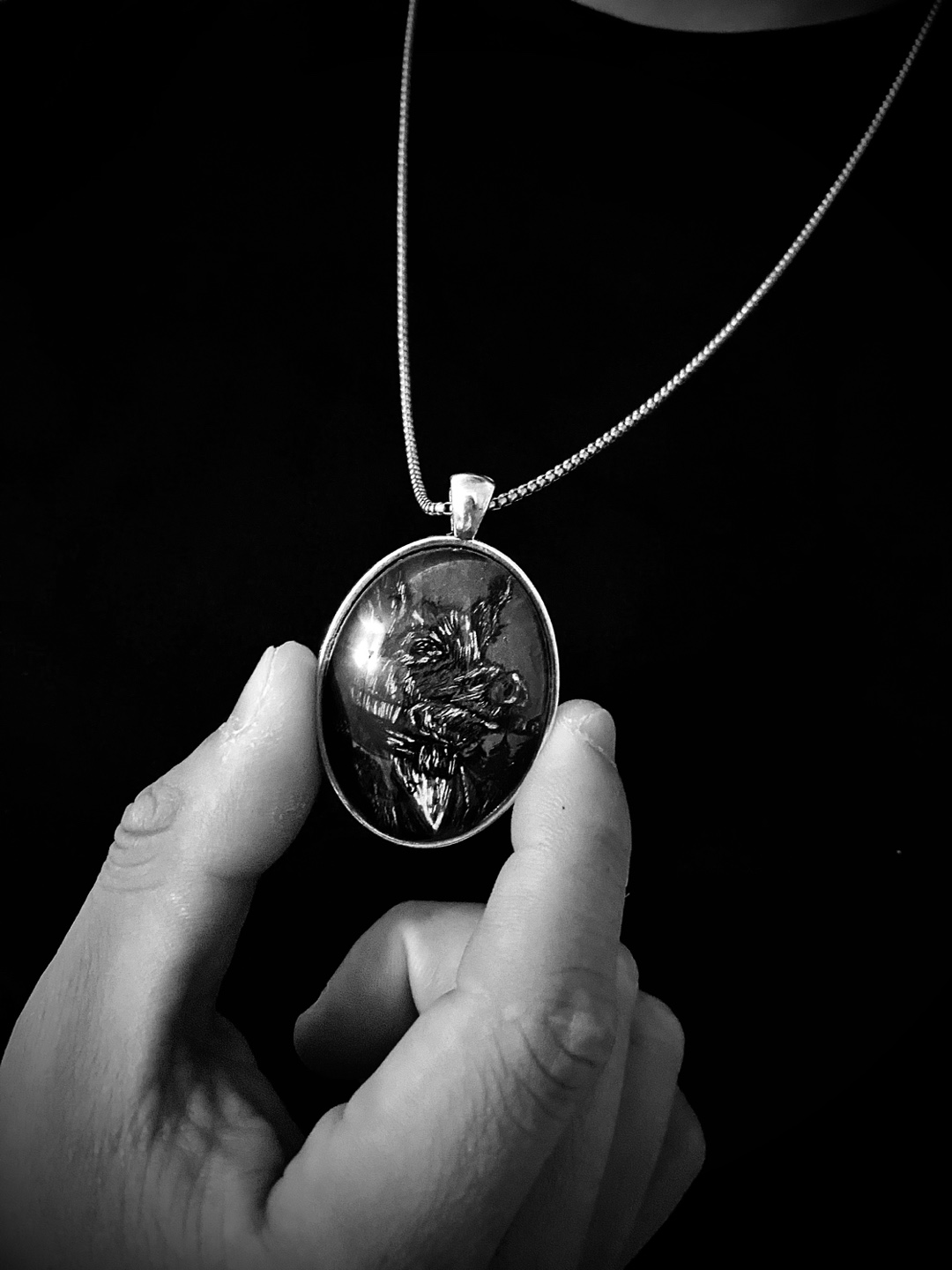 Hand Painted Silver Animal Pendants