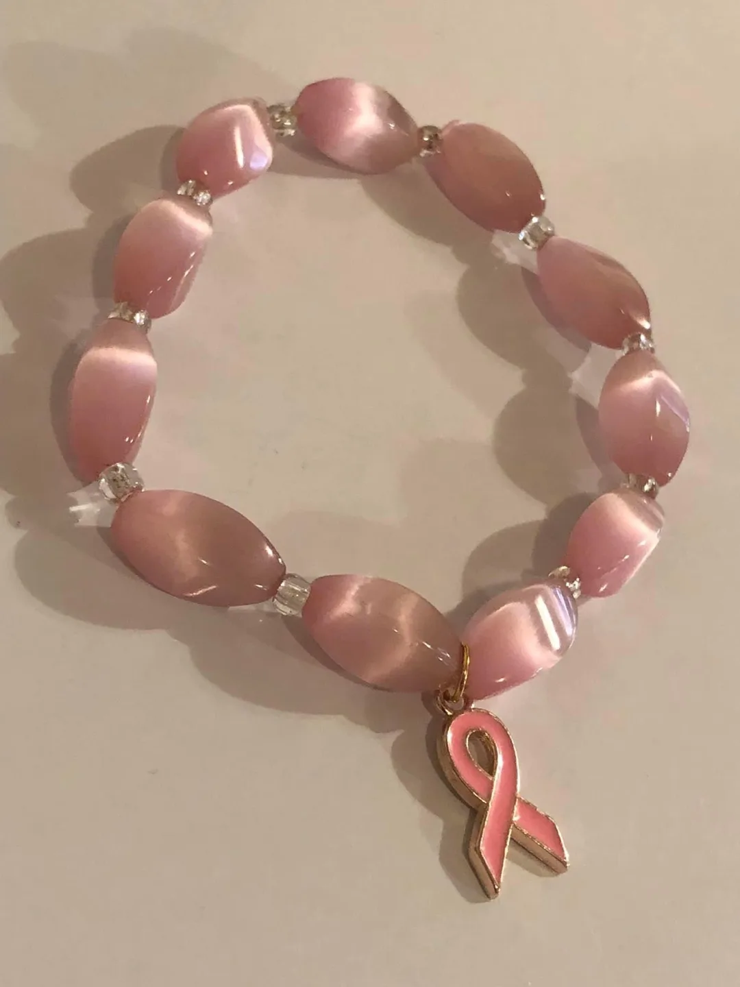Pink Ribbon Beaded Bracelet image indicator(4)
