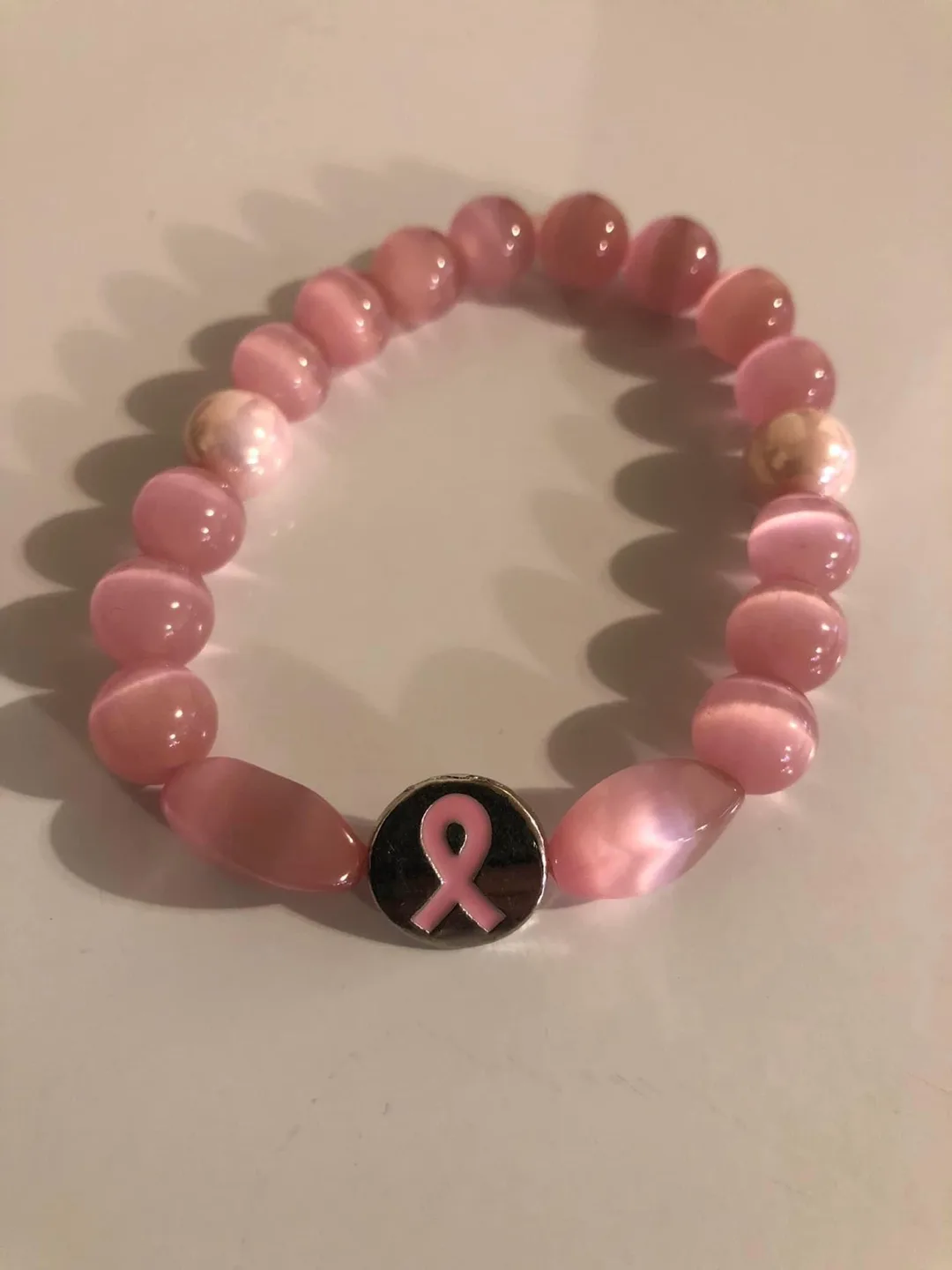 Pink Ribbon Beaded Bracelet image indicator(5)