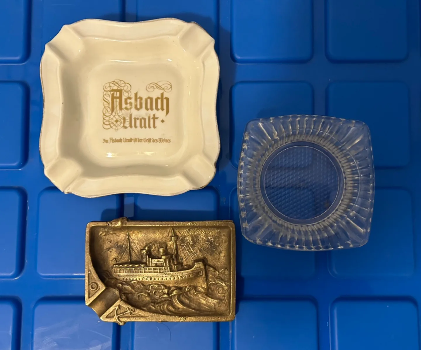 #freecycle Vintage Asbach Uralt Ashtray Set thumbnail