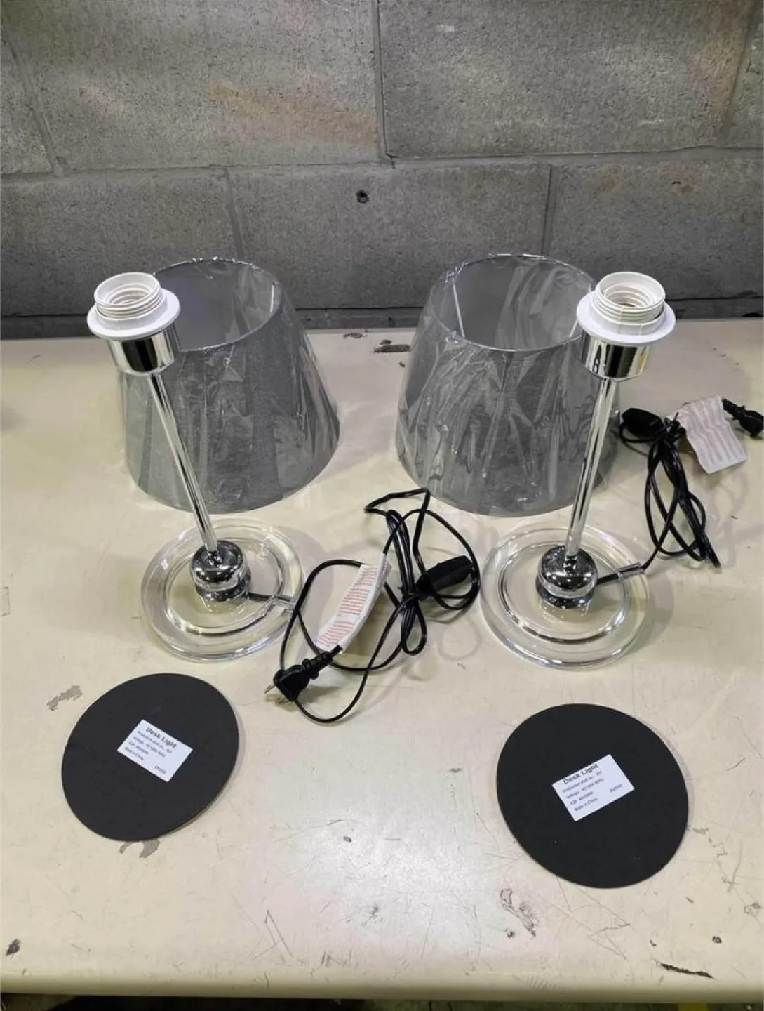 Pair of Grey Night Lamps thumbnail