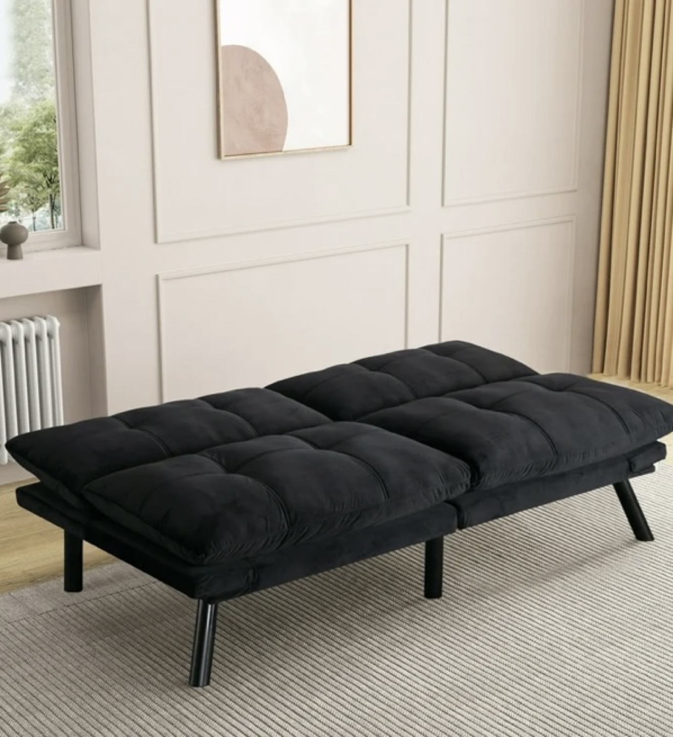 Wallmart Black Futon Sofa Bed - photo 3