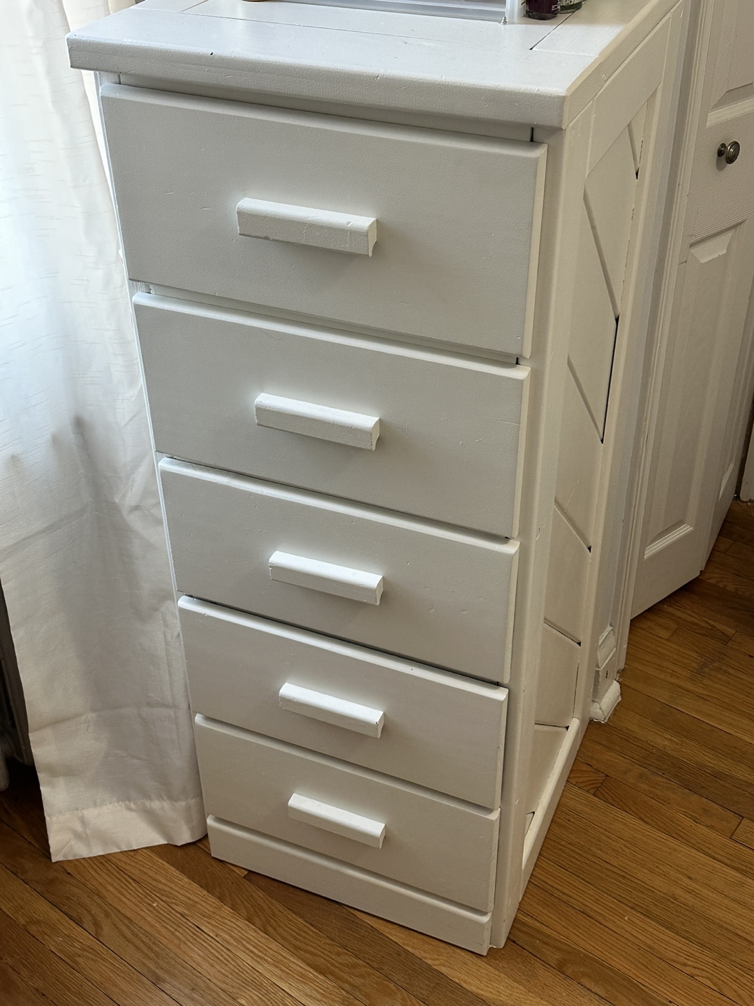 RESERVED - White Wooden 5-Drawer Chest of Drawers