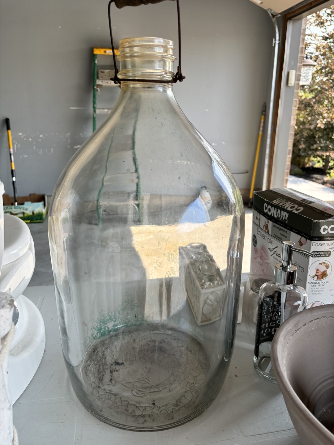 Vintage Glass Jar with Handle