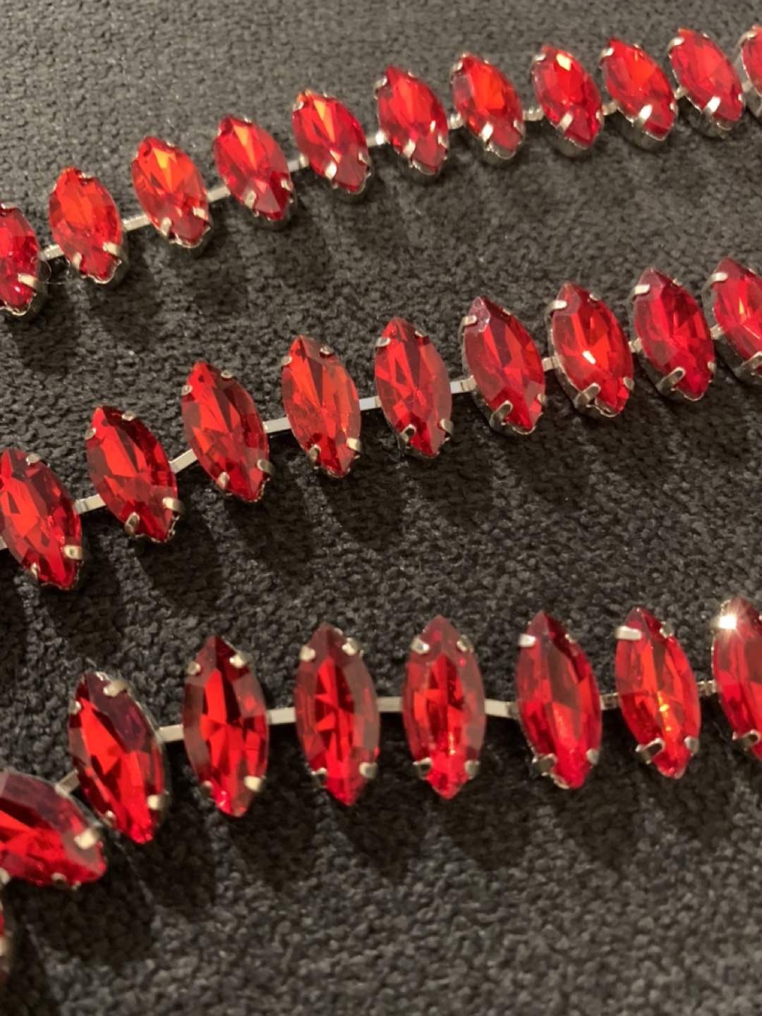 Crystal Glass Red Rhinestone Chain/Trim - photo 2