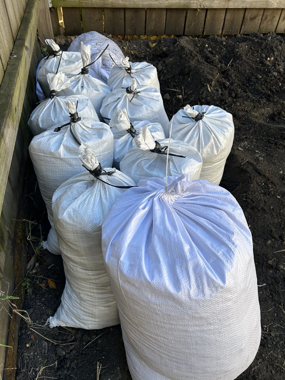 Bags of soil/dirt