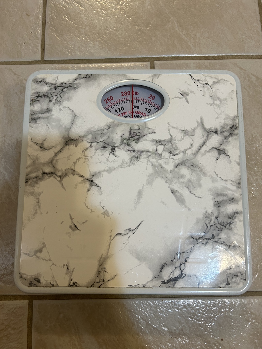 Analog style scale for body weight