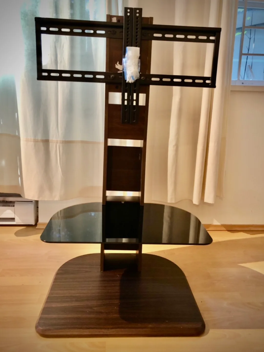 TV Stand with Mount #freecycle walnut finish thumbnail