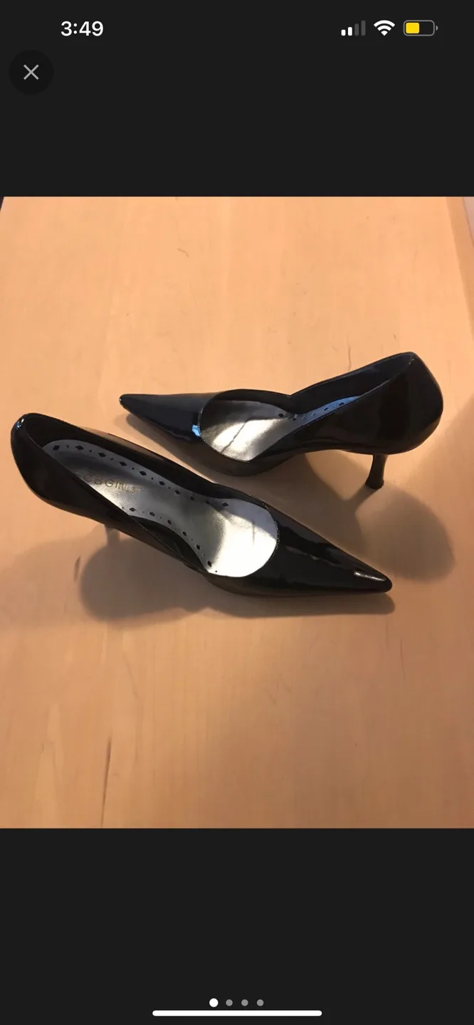 BCBGirls Black Patent Leather Pointed Toe Heels thumbnail