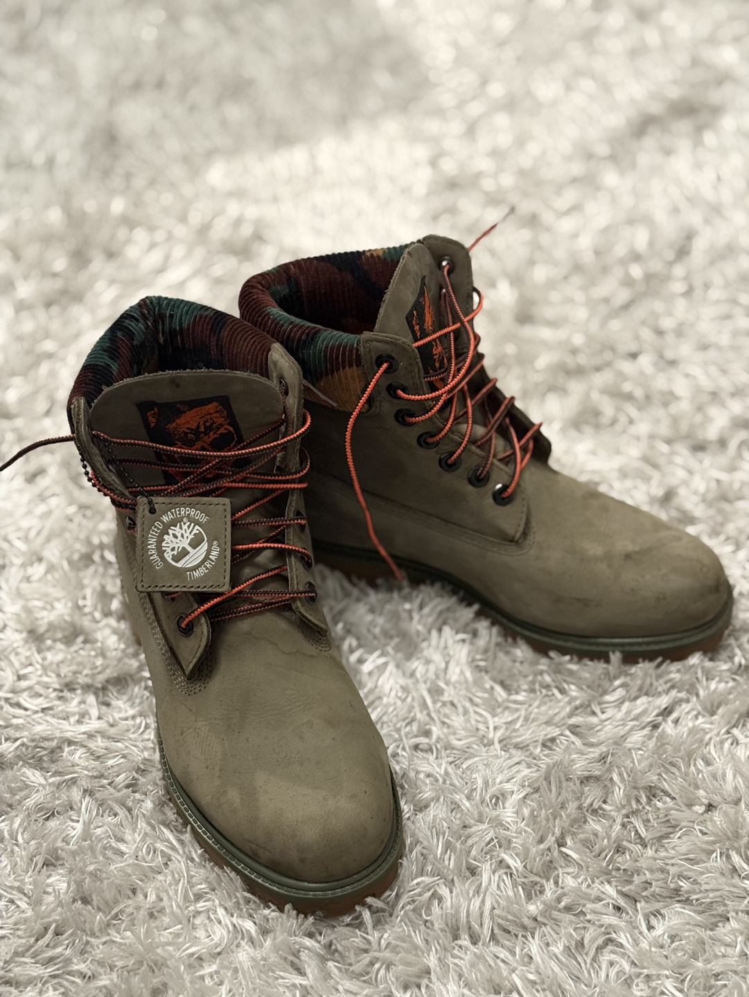 Timberland Green Camo Boots size 8 - photo 2
