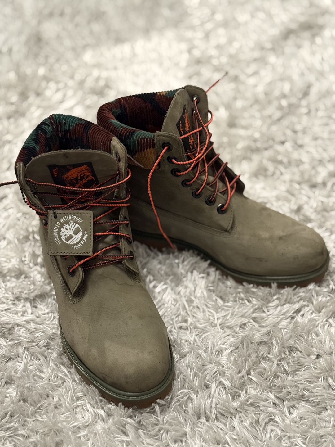 Timberland Green Camo Boots size 8 - photo 3