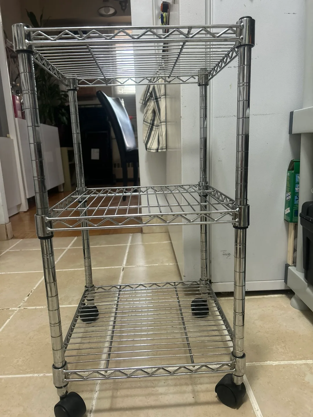3-Tier Rolling Metal Shelf thumbnail