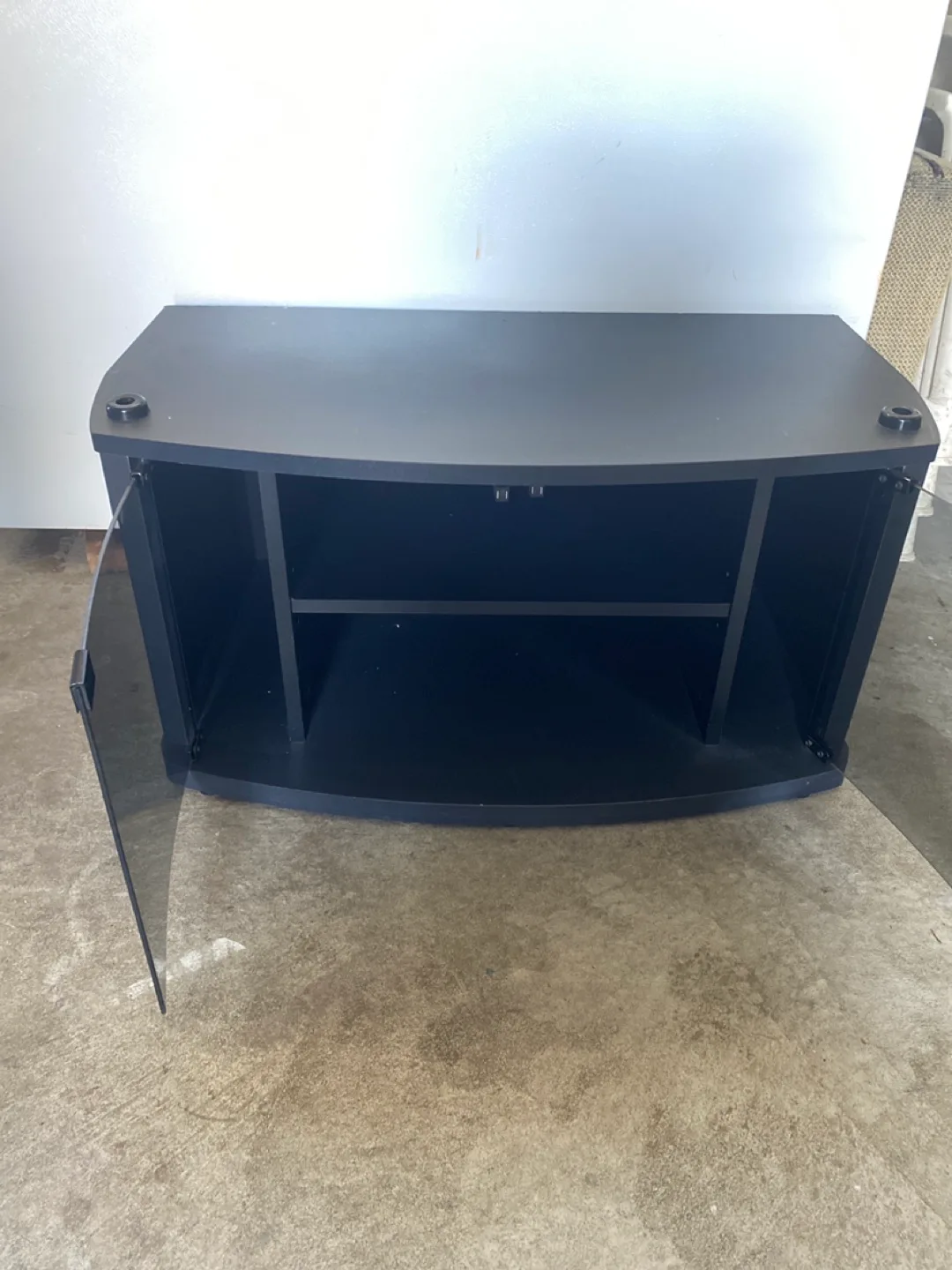 Black TV Stand with Glass Doors image indicator(2)