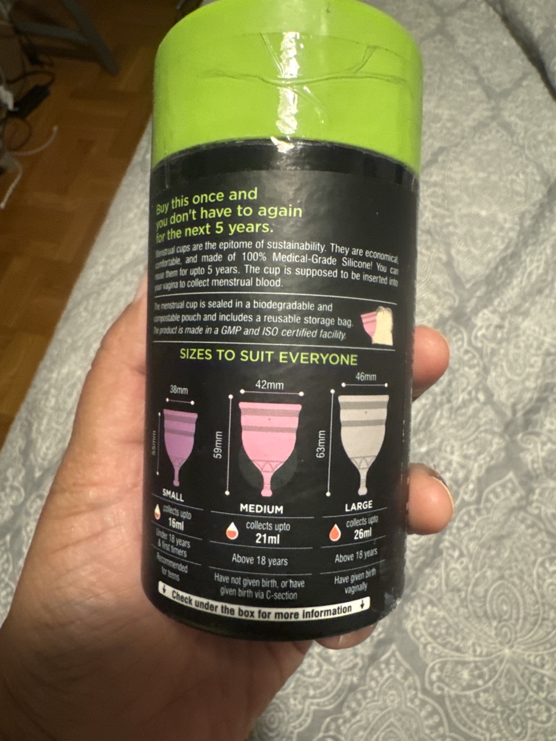 Pee Safe Reusable Menstrual Cup - Medium - photo 2