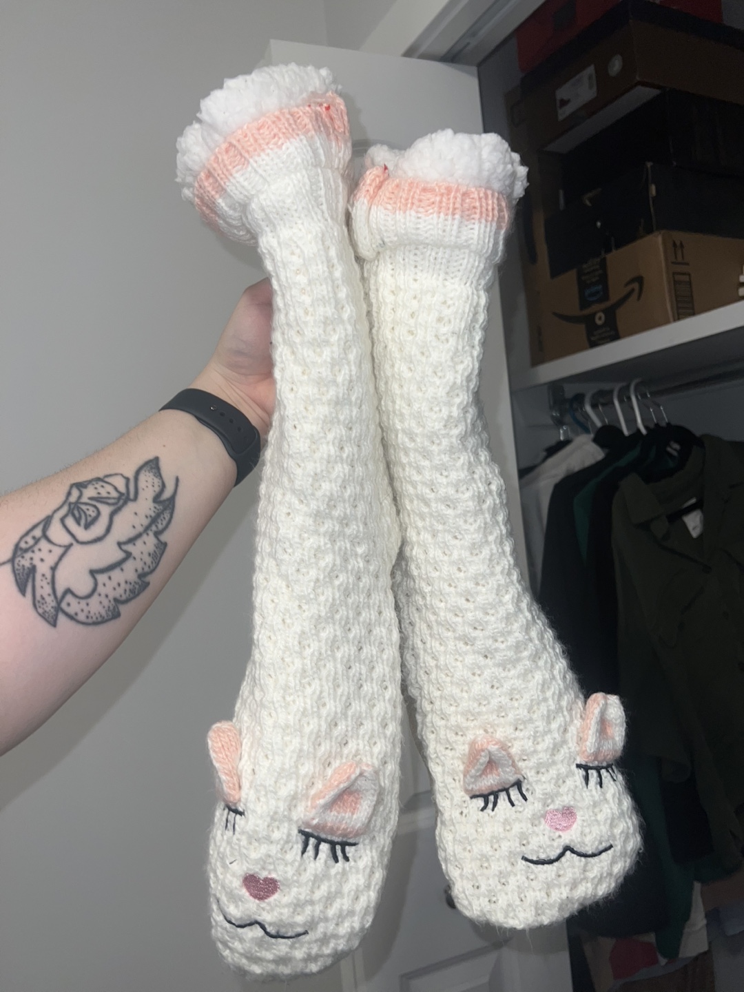 Knitted Cat Socks