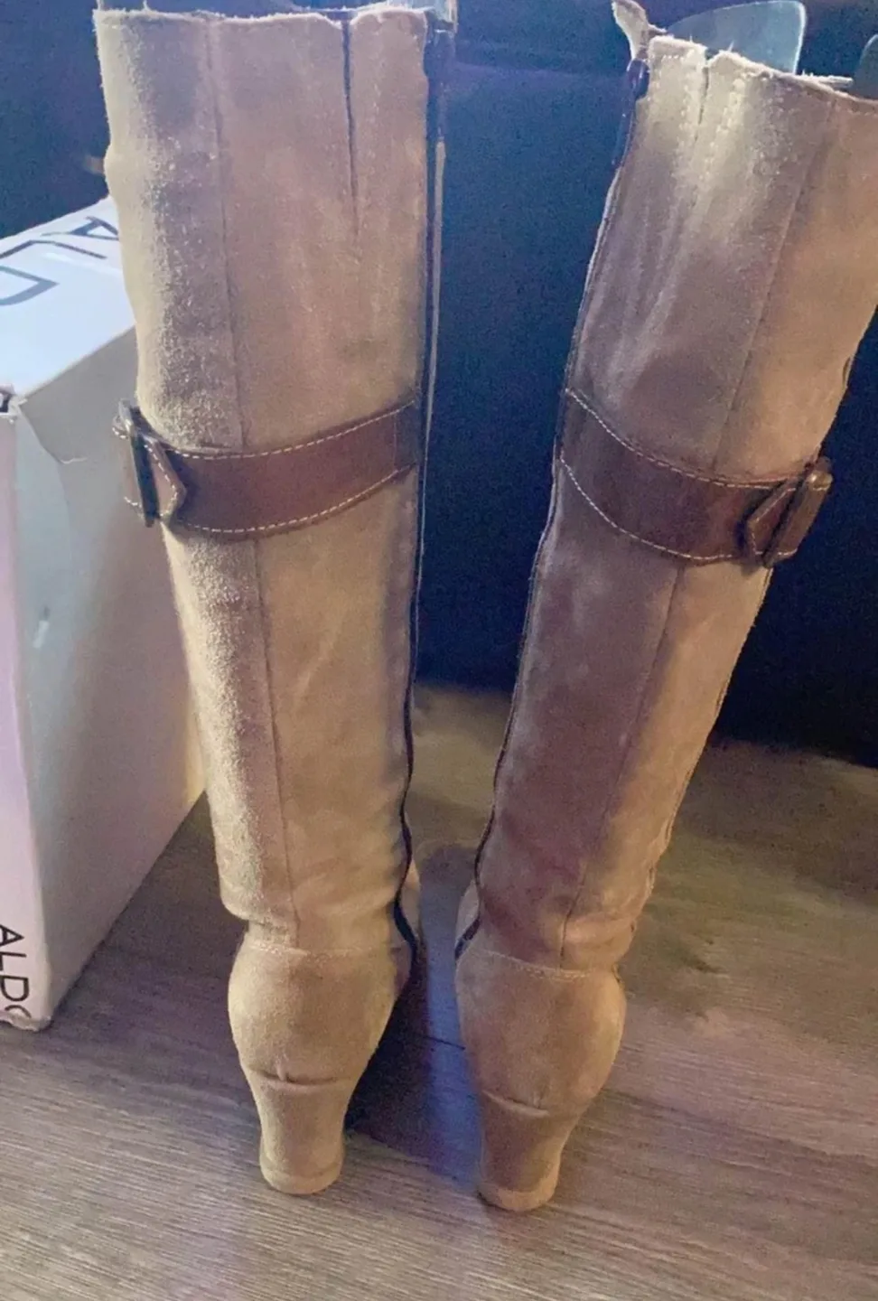 ALDO Suede Knee High Wedge Boots image indicator(3)