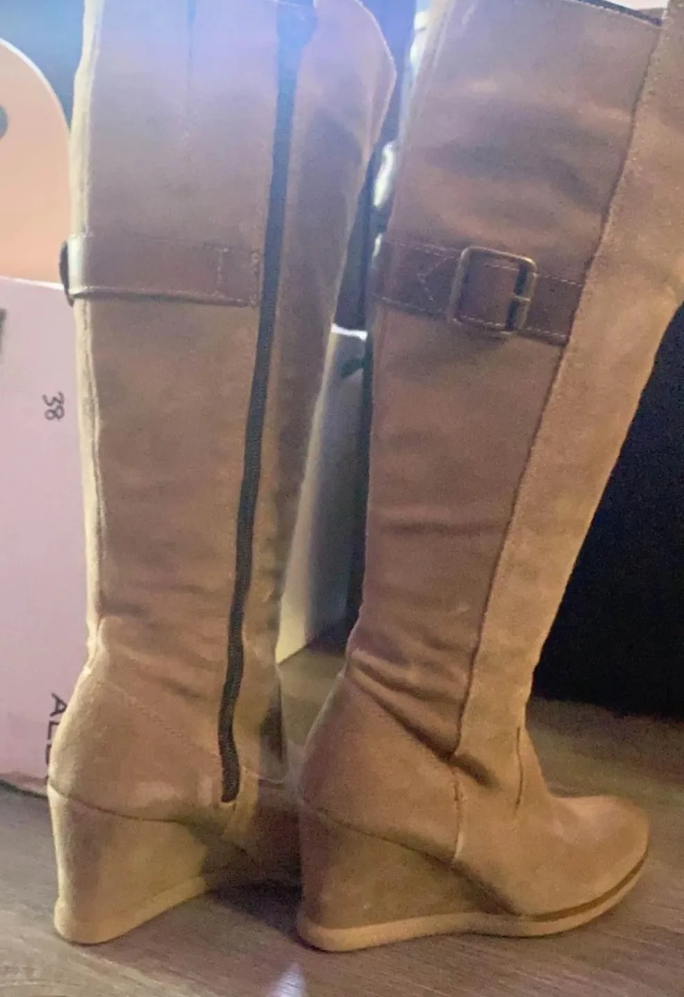 ALDO Suede Knee High Wedge Boots image indicator(2)