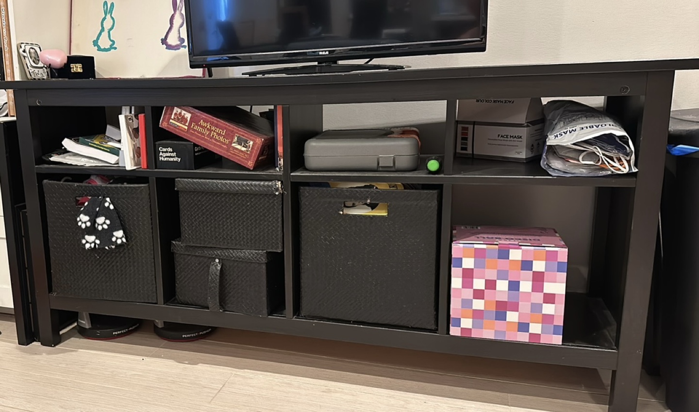 Black TV Stand Shelf