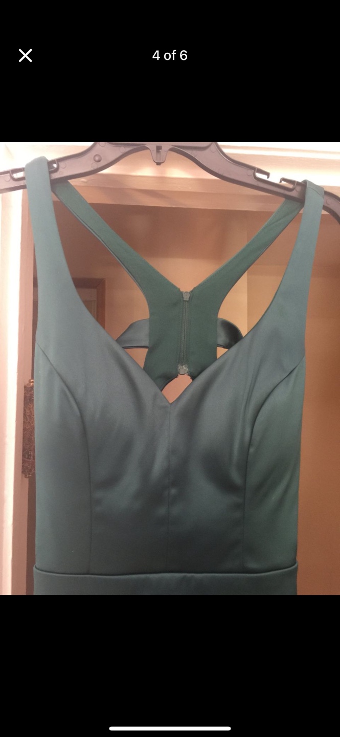 New Satin Emerald Dress Size 3 - photo 4