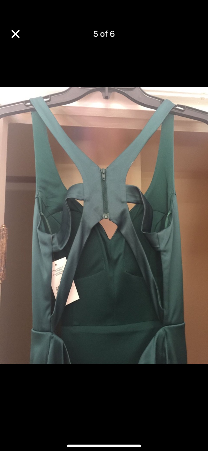 New Satin Emerald Dress Size 3 - photo 3