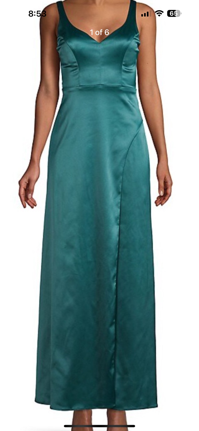 New Satin Emerald Dress Size 3 - photo 2