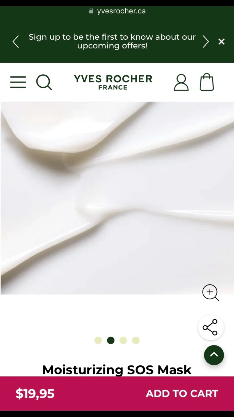 Yves Rocher Hydra Vegetal Moisturizing SOS Mask🇫🇷🧴💦💧🩵💚🌵🌿🌱 image indicator(4)