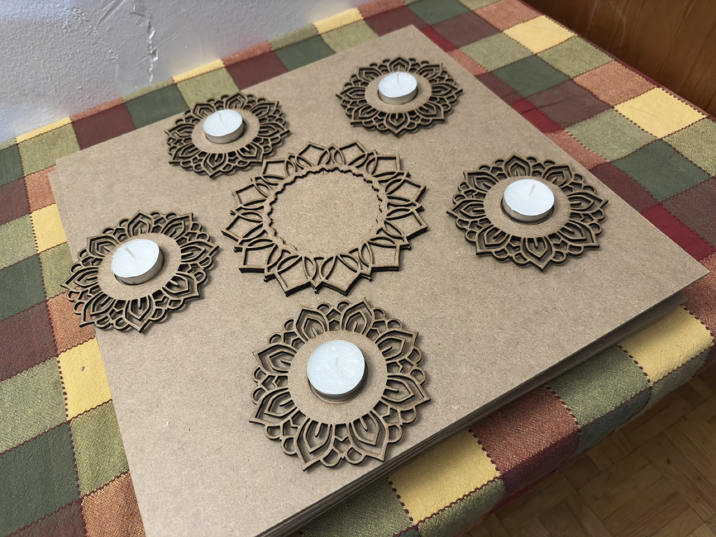 Wooden Candle Holders For Diwali Decoration - photo 3