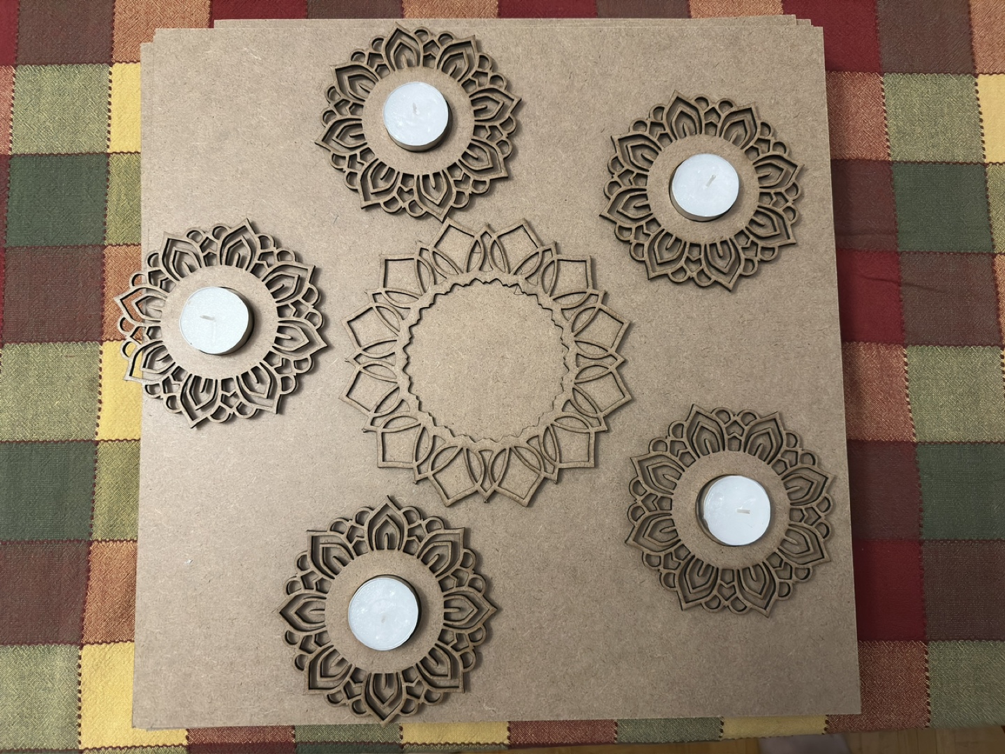 Wooden Candle Holders For Diwali Decoration - photo 2