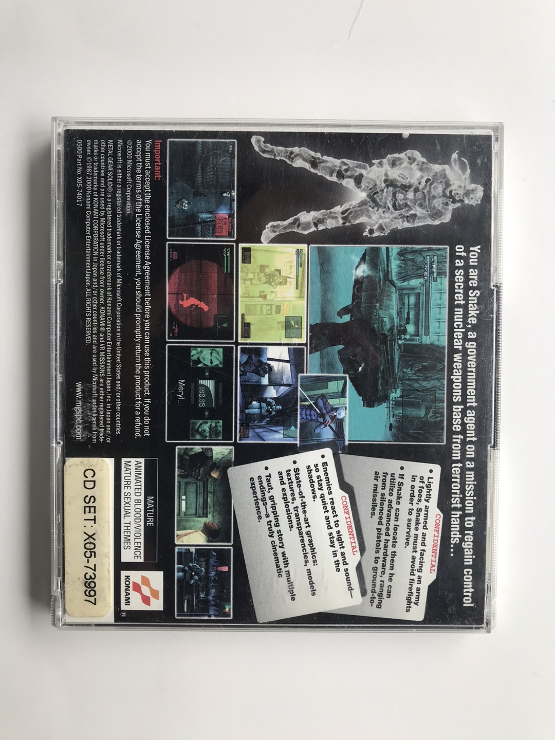 Metal Gear Solid OLD PC Video game - photo 4