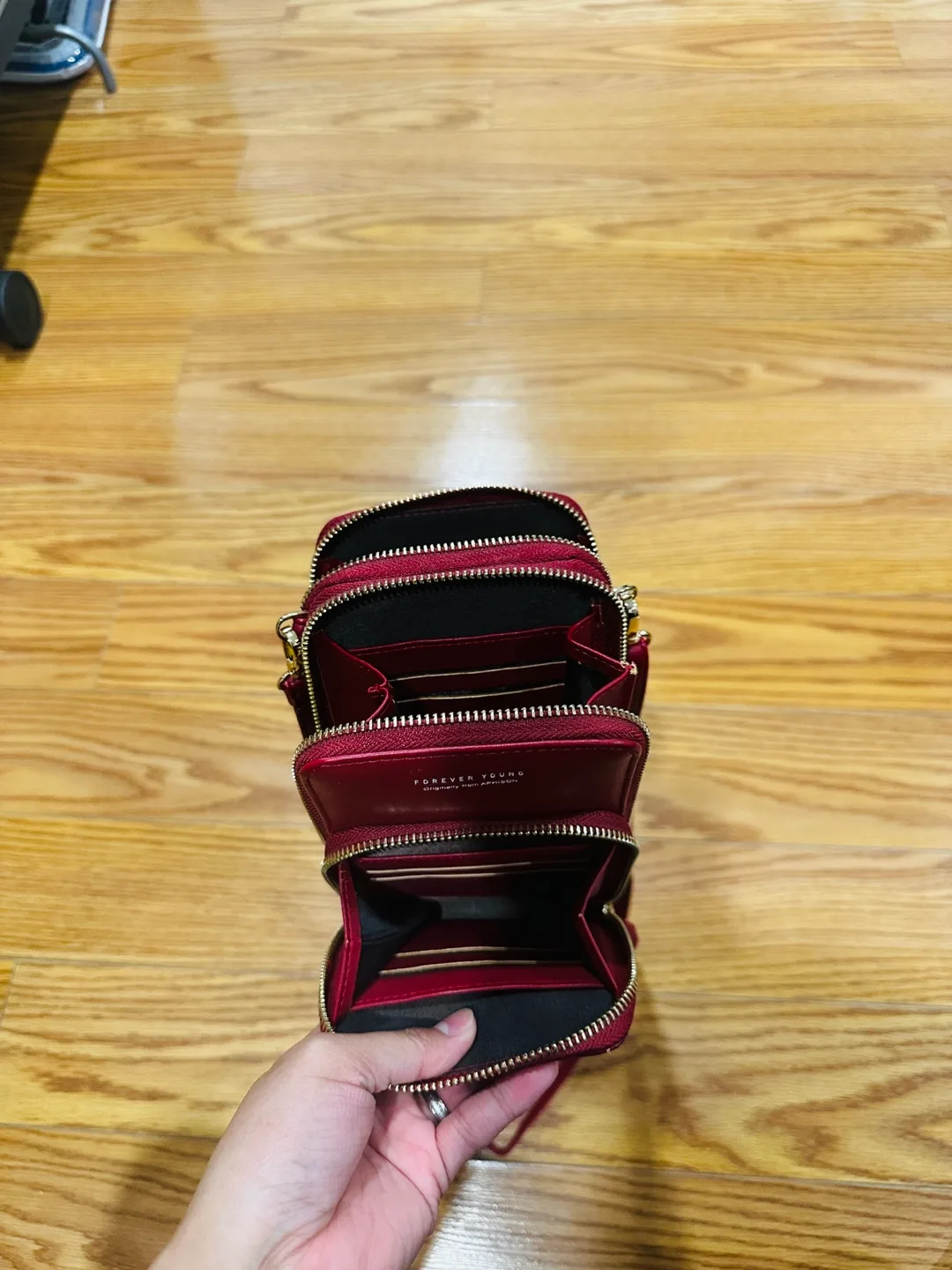 Forever Young Red Phone Crossbody Bag #freecycle image indicator(2)