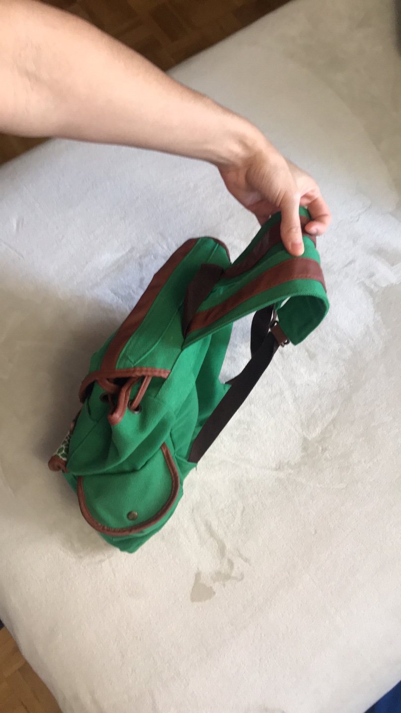 Green Backpack with Lace Detail - photo 2