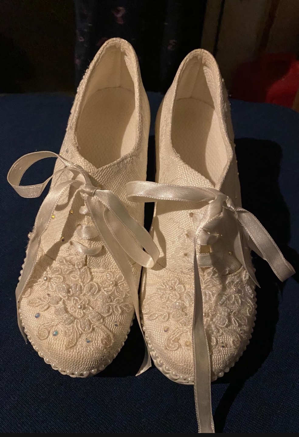 White Lace Wedding Sneakers - photo 2