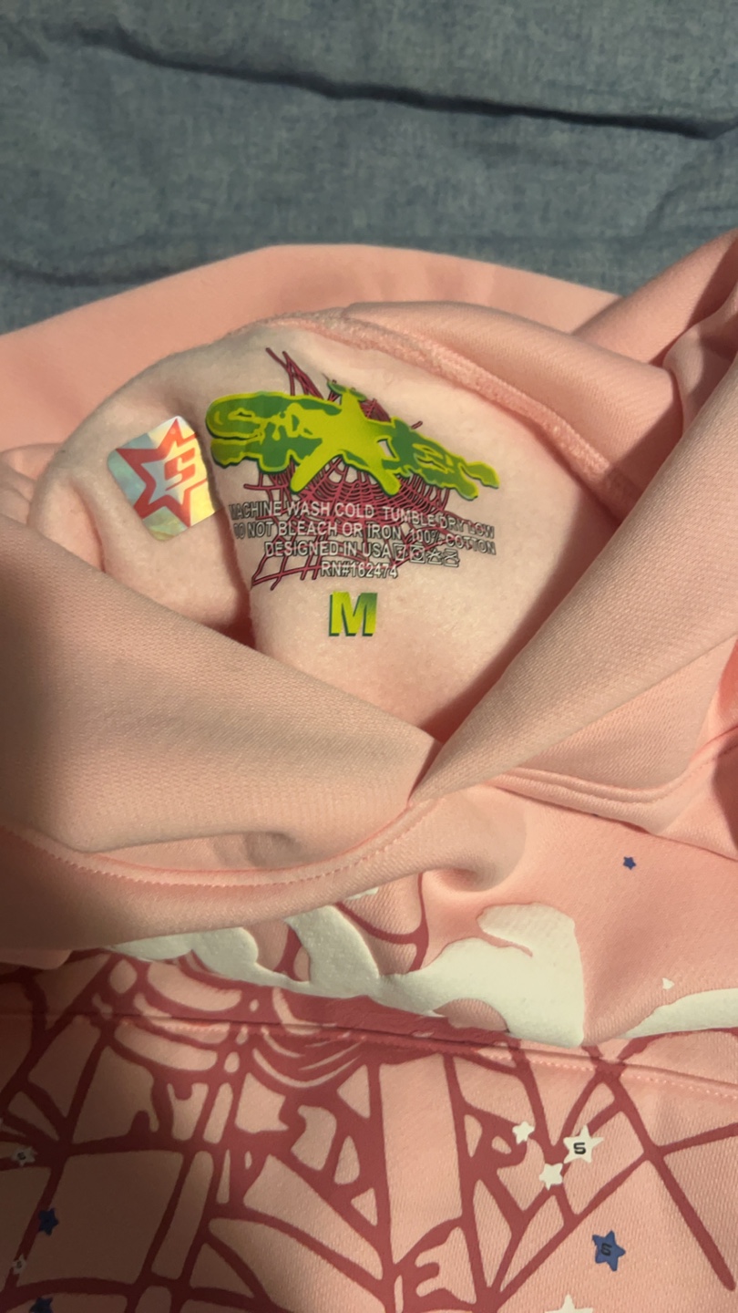 Sp5der Worldwide Pink Web Hoodie - photo 2