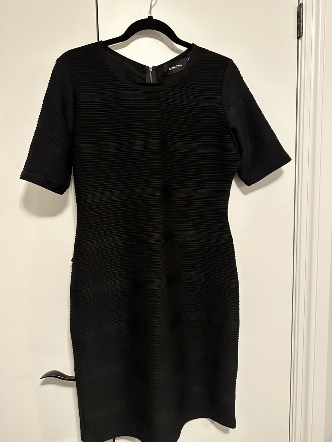 Minkpink Black Ribbed Dress
