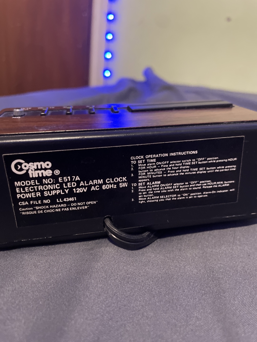 Vintage 90s Cosmotime alarm clock - photo 3