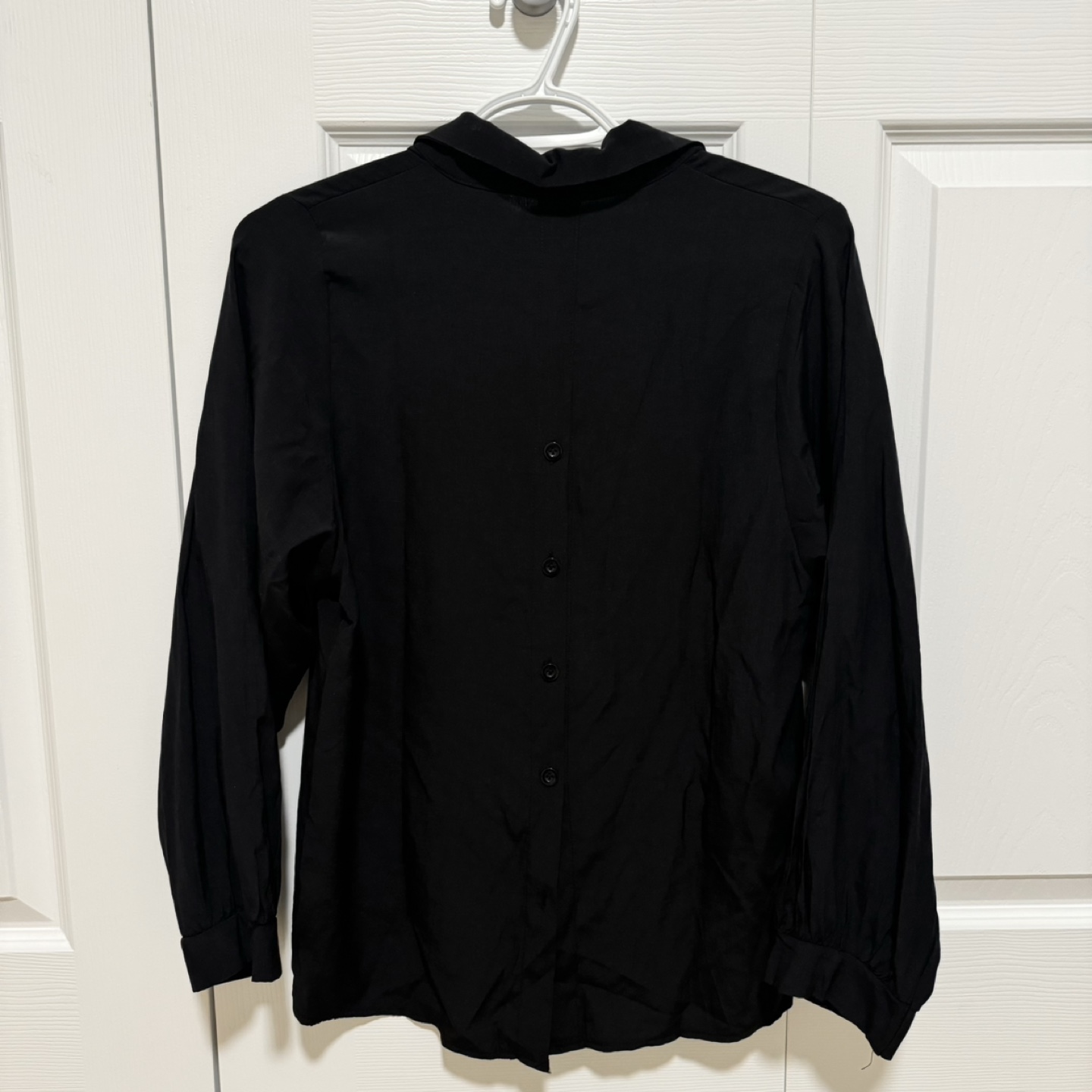 Women's Back-Open Black Shirt - photo 2