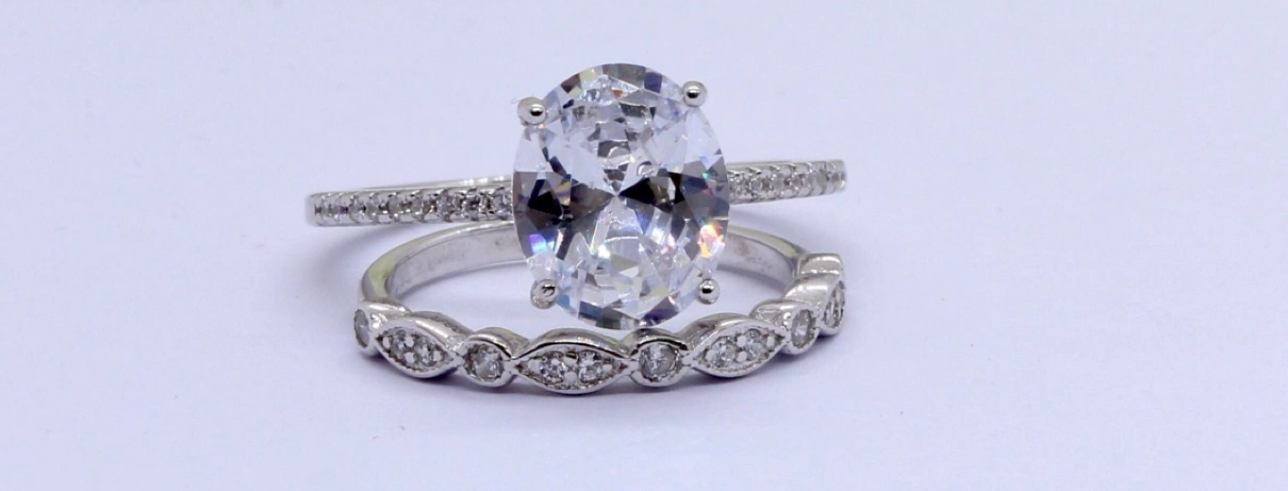 CZ!! Oval Cut Cubic Zirconia Engagement Ring 💍 Set - photo 3