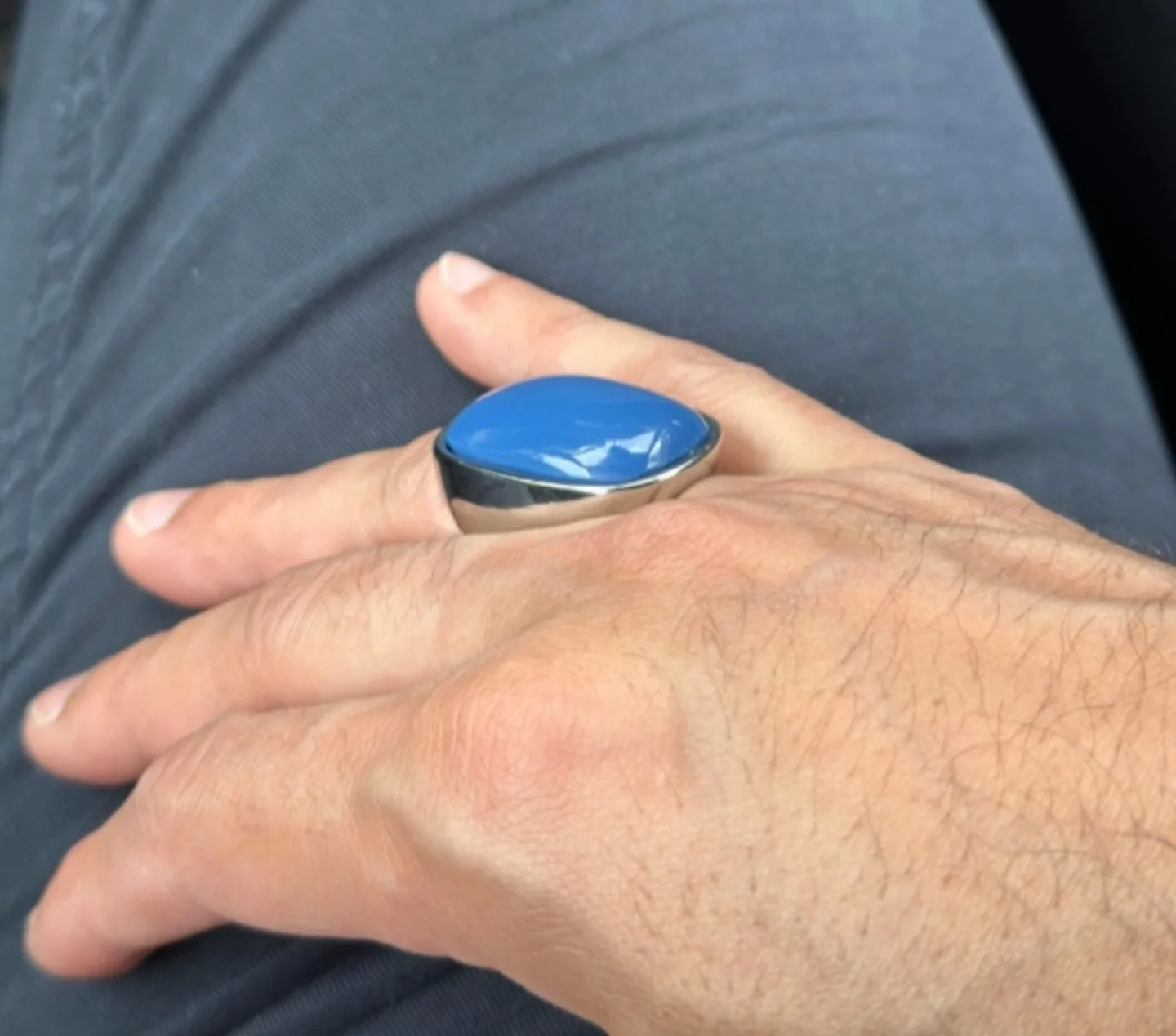 Mens big Blue Ring image indicator(5)