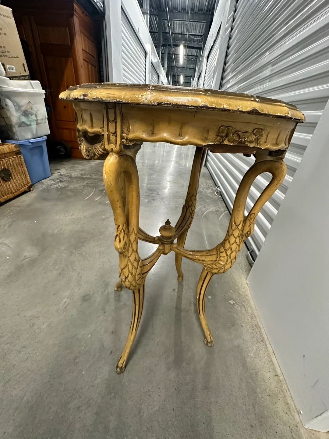 Vintage Swan Leg Side Table 🧡 image indicator(3)