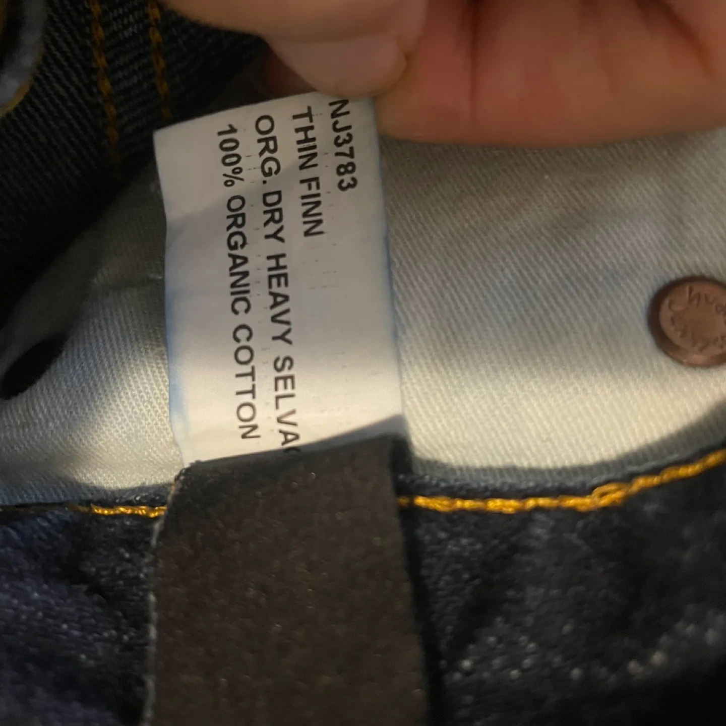 Nudie Jeans Men's Thin Finn Organic Selvage Denim Size 28W 32L image indicator(10)