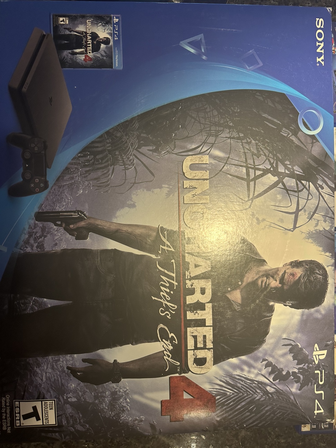 PS4 Console with Camera, Games, and 2 Controllers