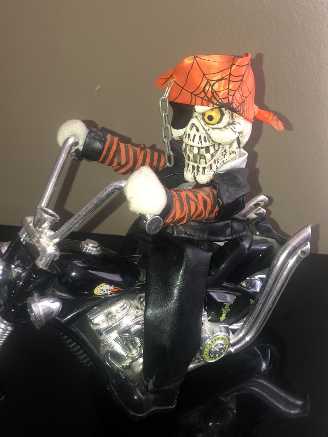 Animated Skeleton on Motorcycle
