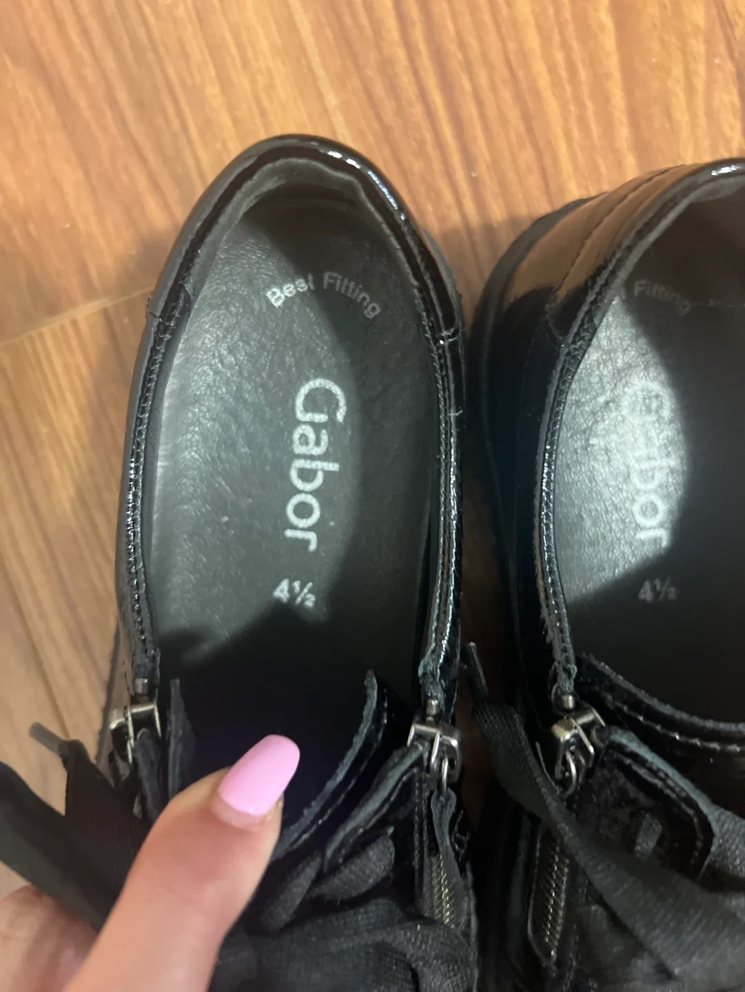 Gabor Black Patent Leather Sneakers image indicator(2)